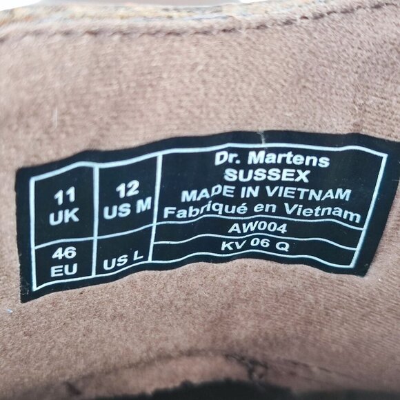 Dr. Martens Men\'s Sussex 3 Hole Brown Leather Chukka Boots Size 12 main image 5